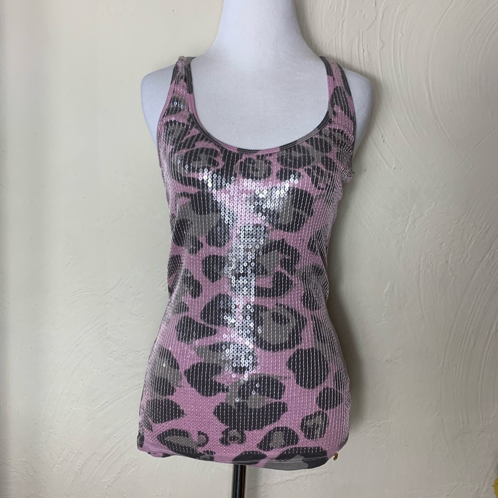 A/X Armani Exchange Sequin Leopard Tank M!